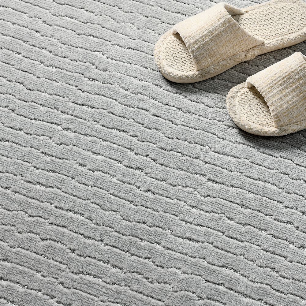 Diagonal Stripes Doormat gray
