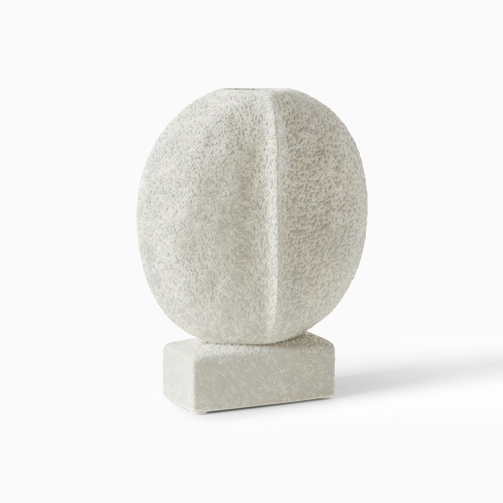 moon stone textured ceramic vase