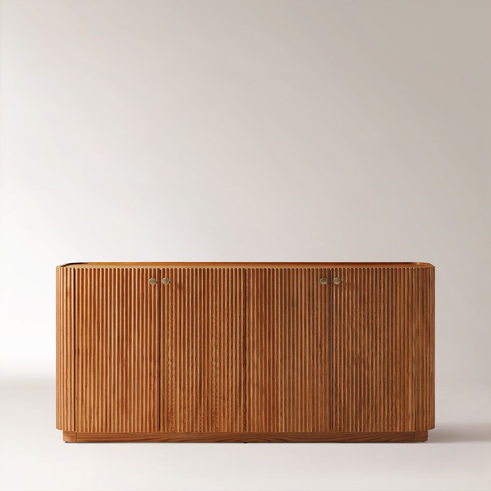 72 inch Oak Fluted Sideboard