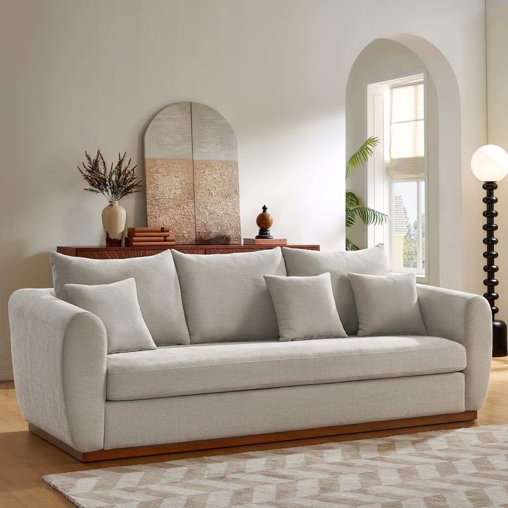 plush cushion loveseat sofa
