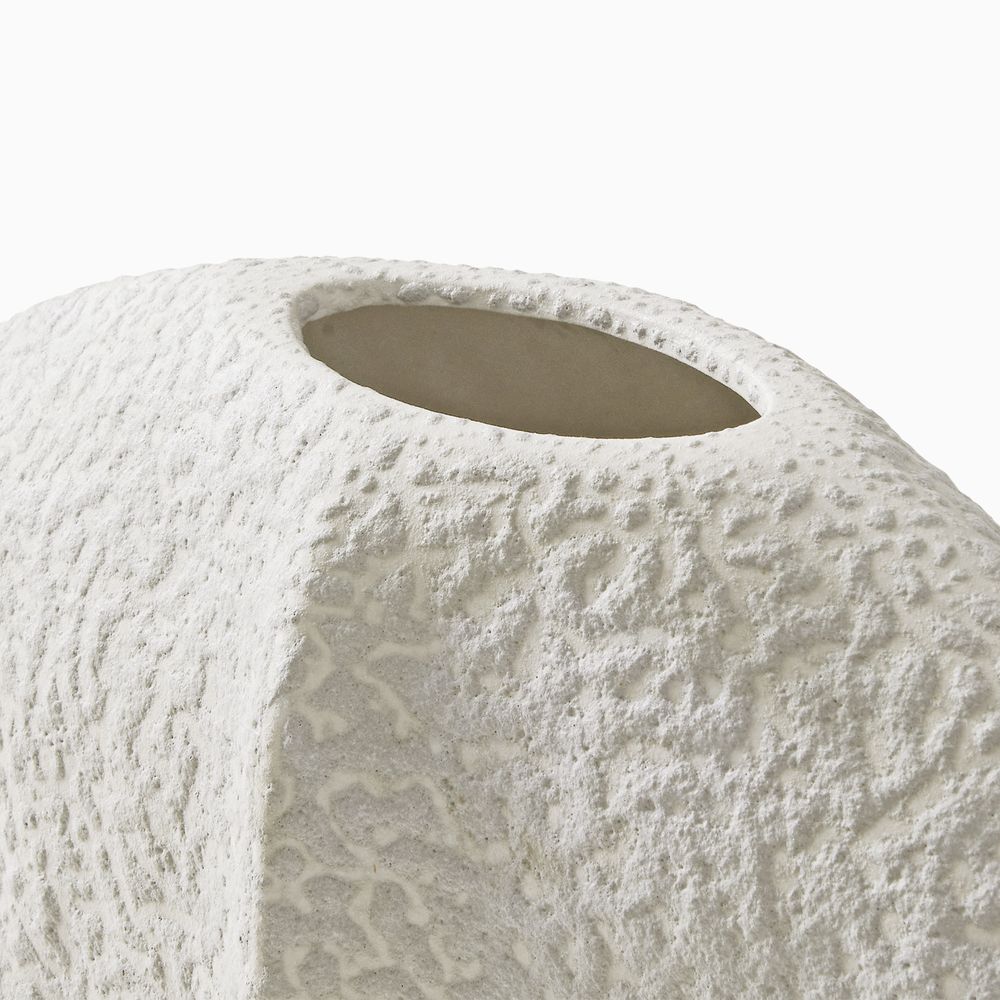 moon stone textured ceramic vase