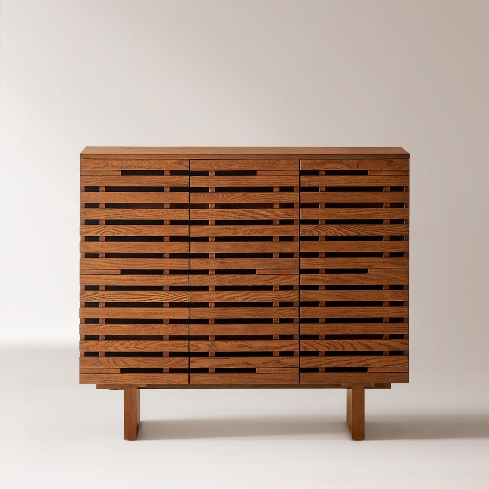 Warm Brown Wood Shoe Storage