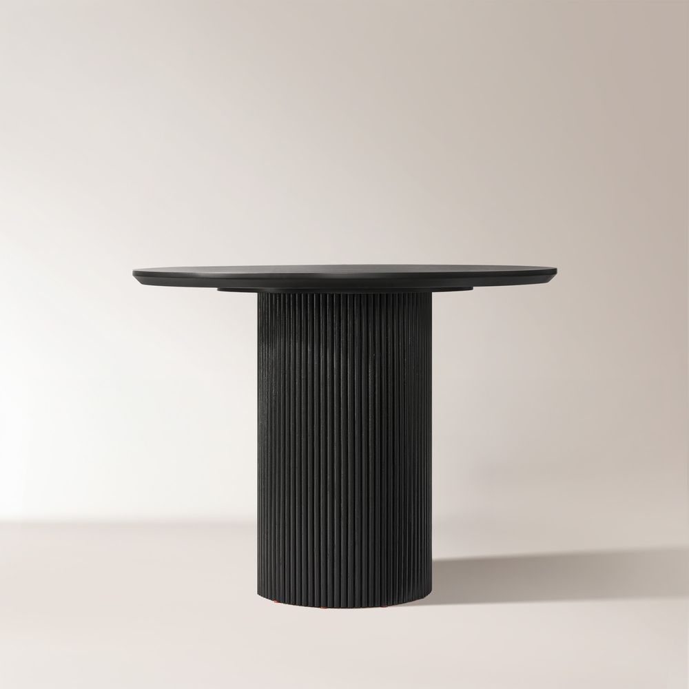 39" Blcak Round Small Dining Table