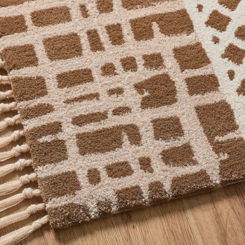 hand-woven 100% wool Bohemian rug