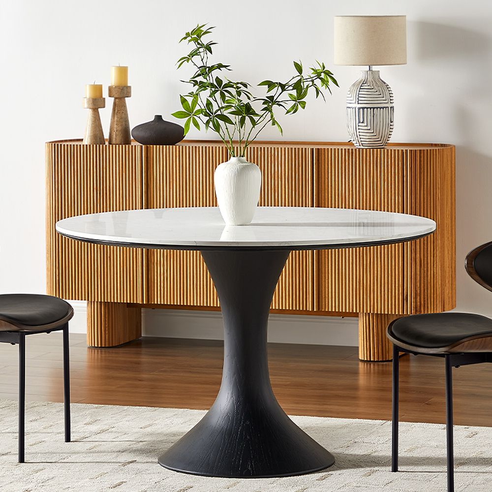 47 Inch Round Sintered Stone Dining Table