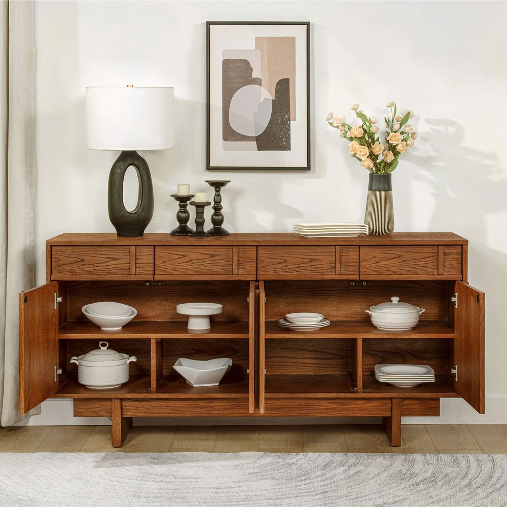 Wood Sideboard with Drawers