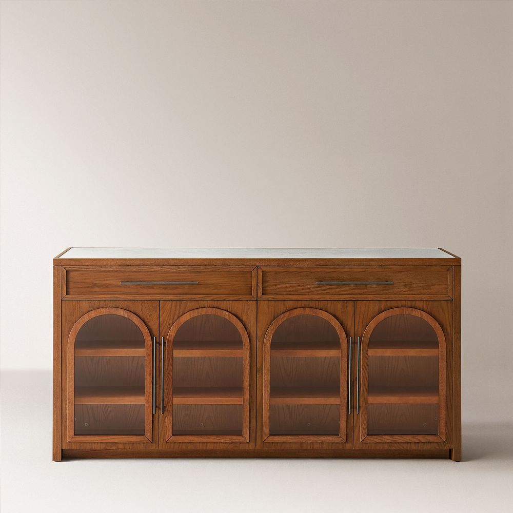 72" Black Arched Kitchen Island