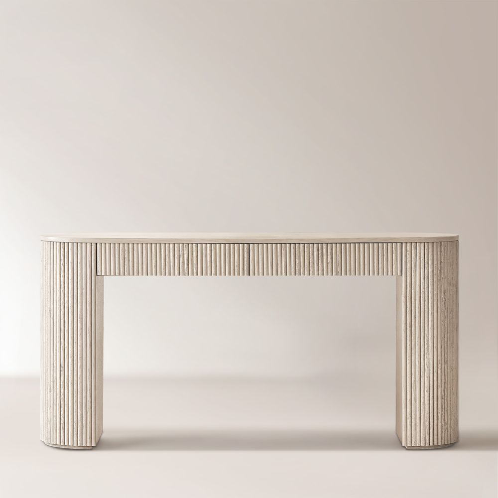 fluted console table