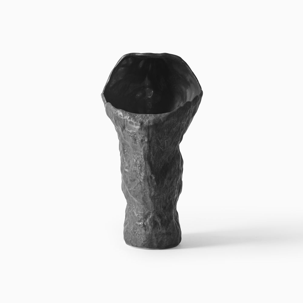 black matte ceramic vase