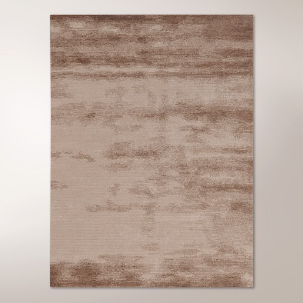 dark brown hand-knotted wool area rug