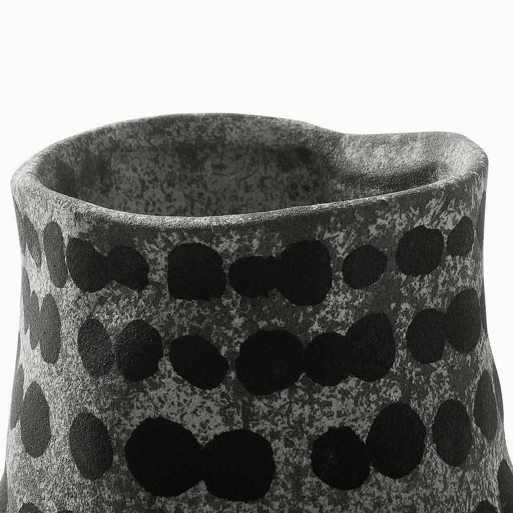 12 inch high ceramic vase light gray