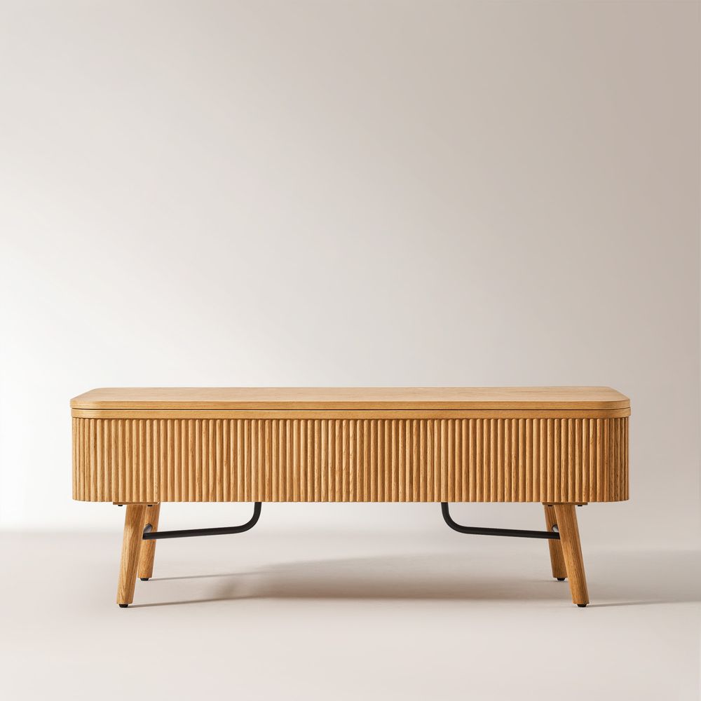 natural coffee table with lift top