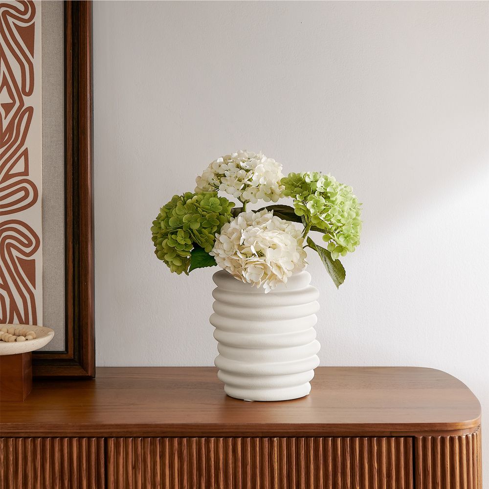 white matte ceramic vase