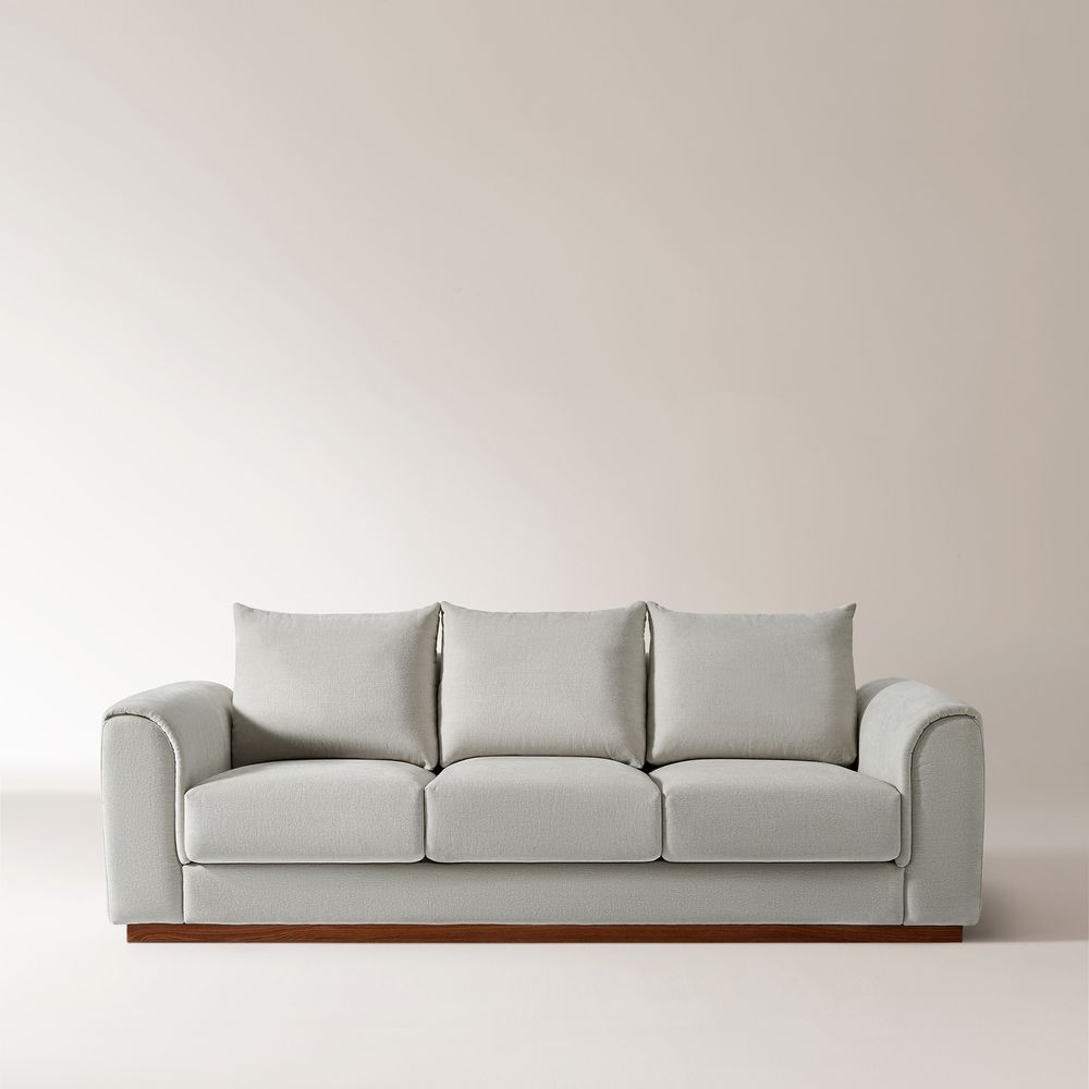 gray loveseat sofa