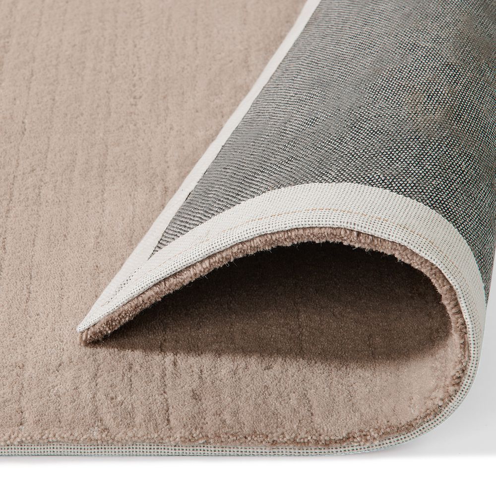 dark brown hand-knotted wool area rug