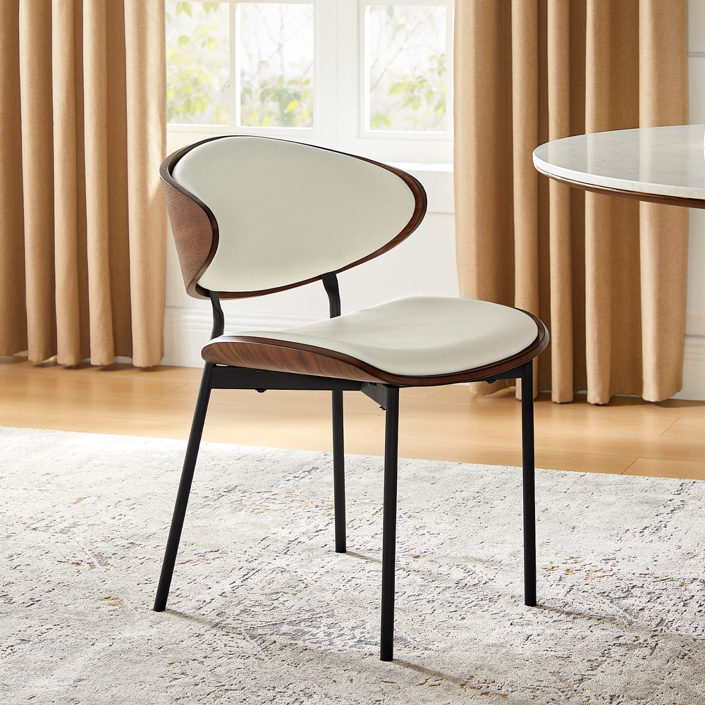 Mid Century Modern PU Leather Dining Chair