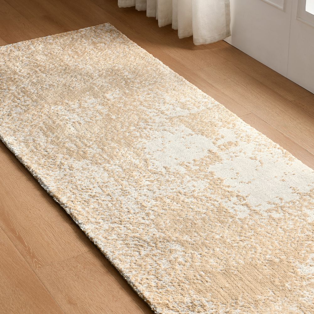 cream performance runner rug 96 x 30 inch