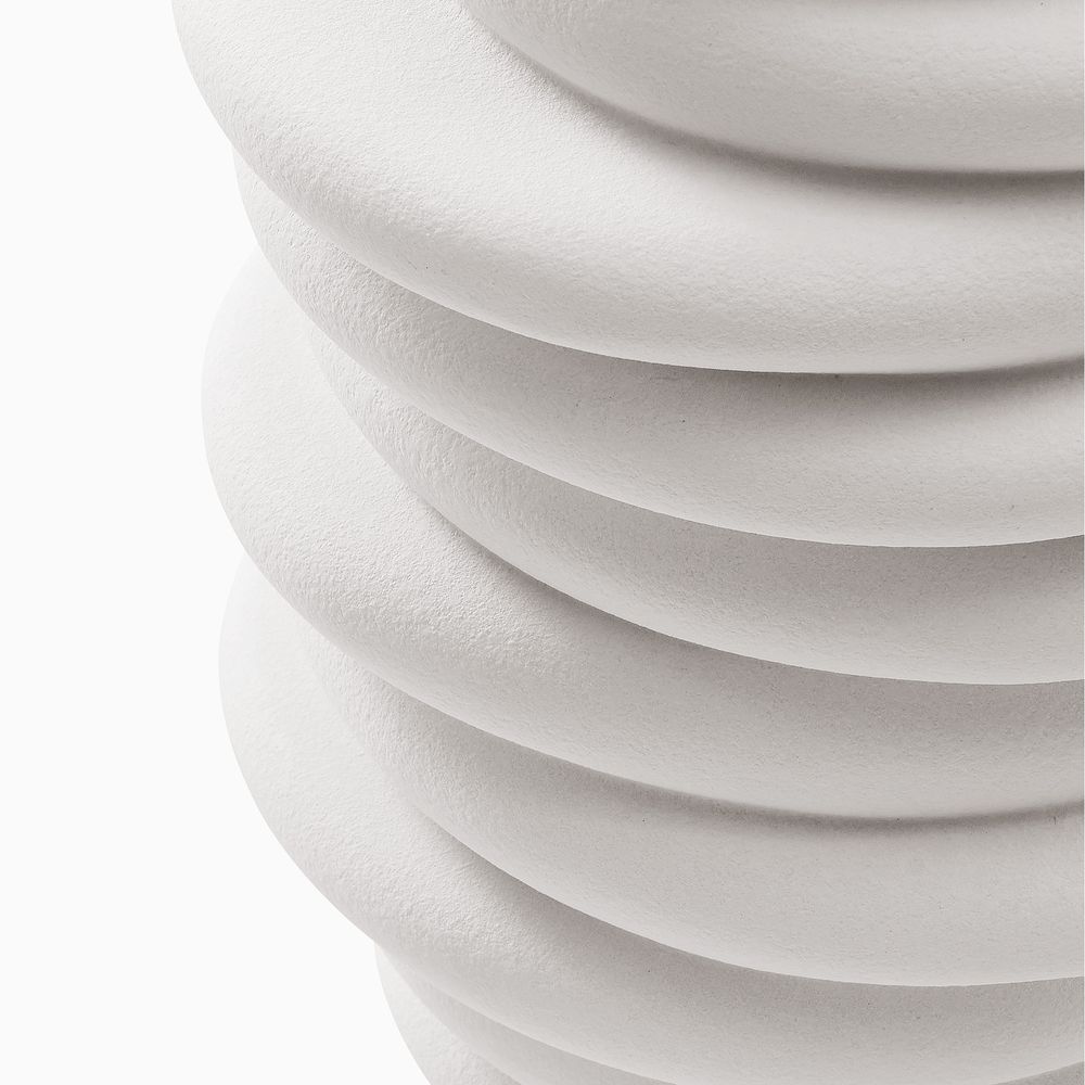 white matte ceramic vase