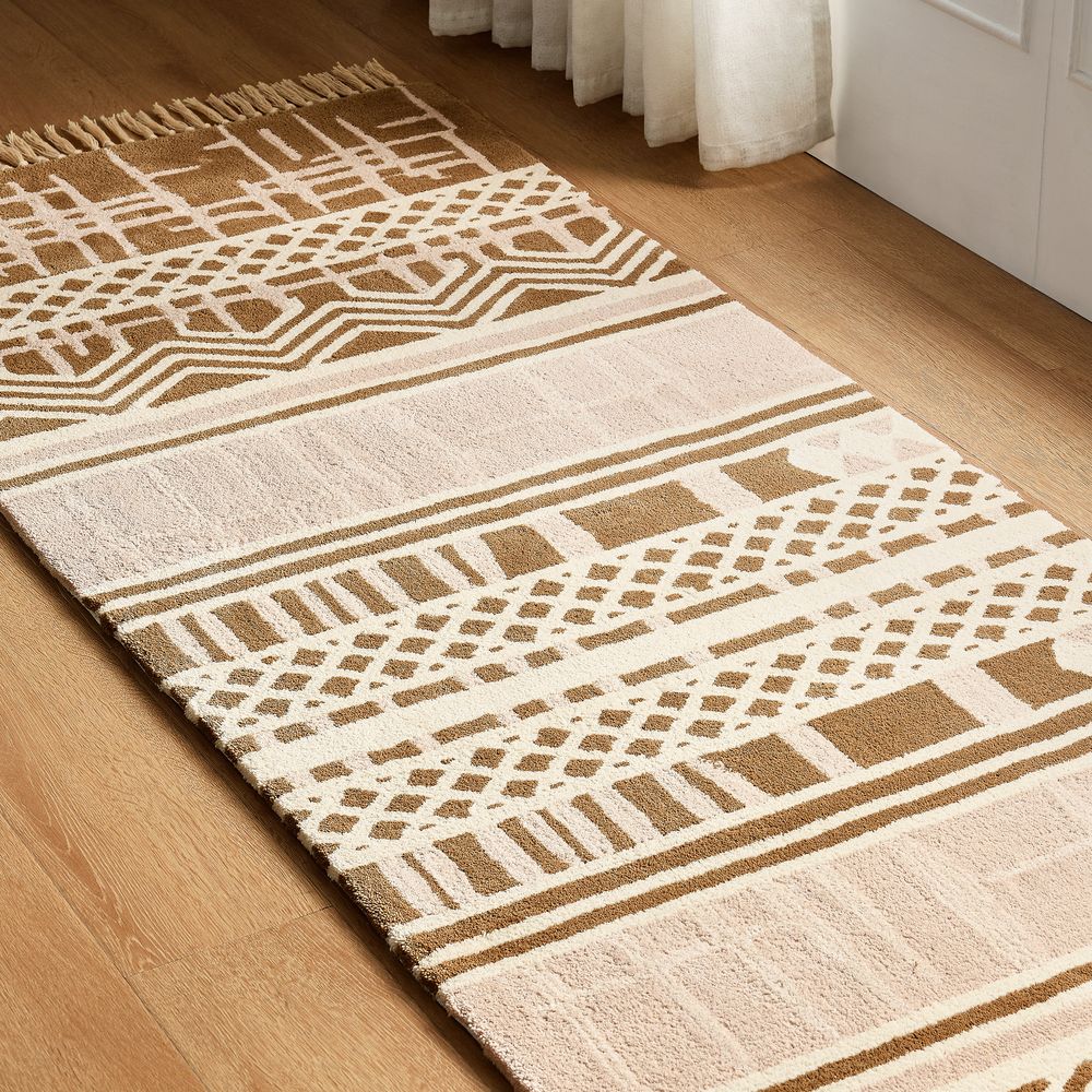 100% wool Bohemian runner rug