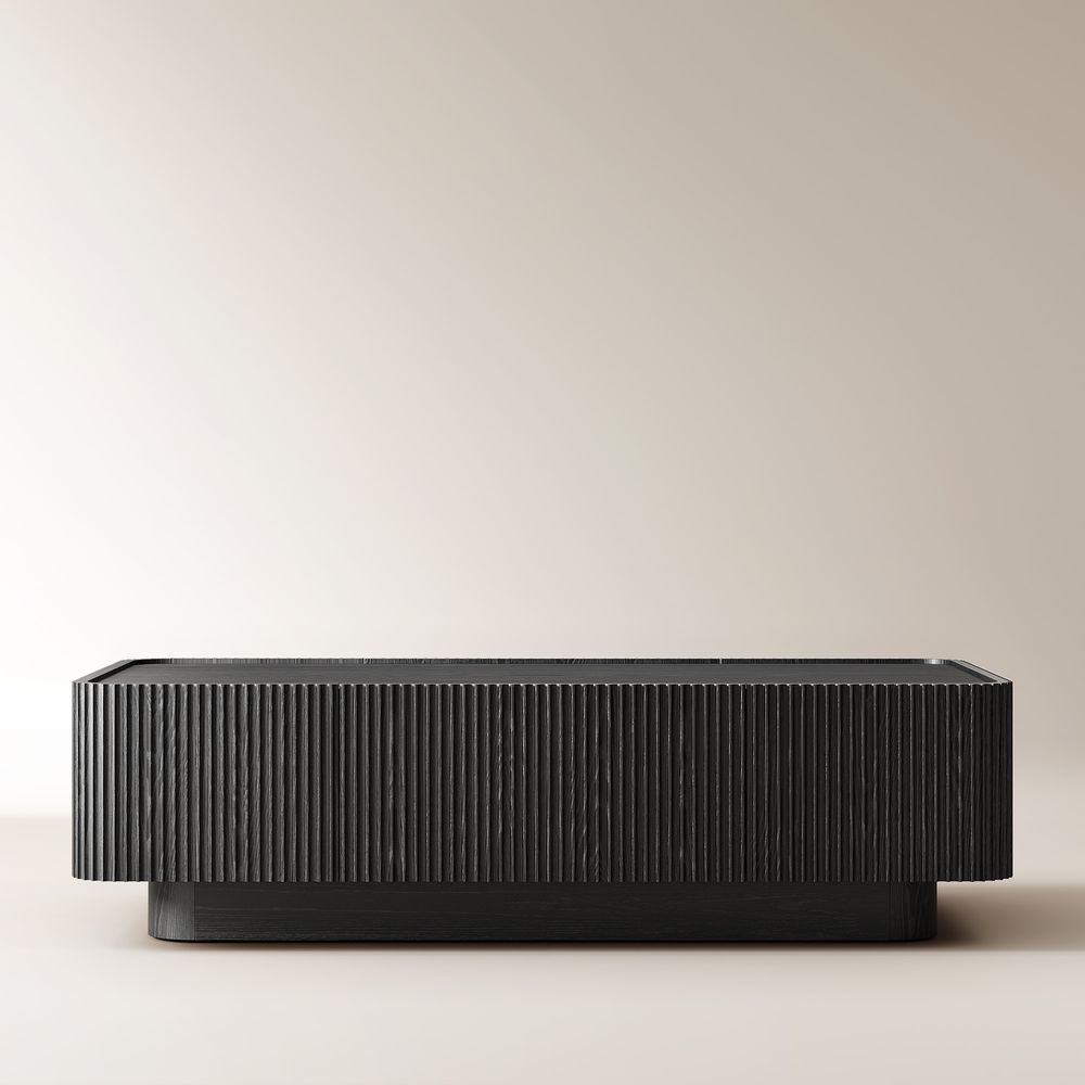 Black Fluted Coffee Table
