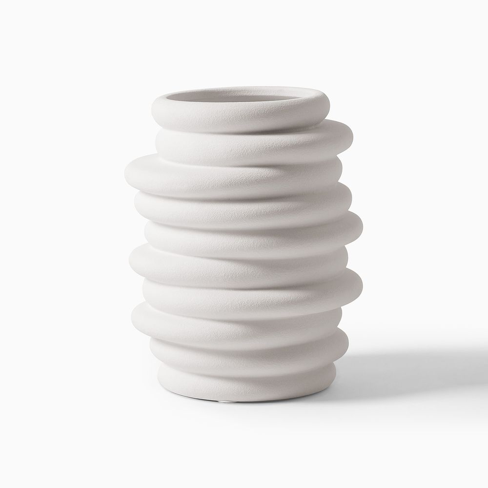 white matte ceramic vase