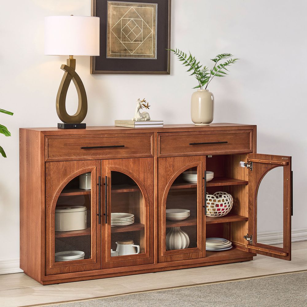 Walnut Wood Sideboard with Storage