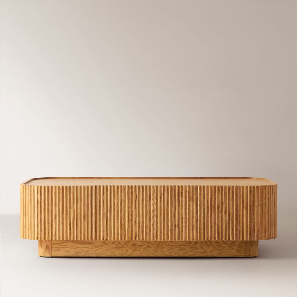 Oak Fluted Coffee Table