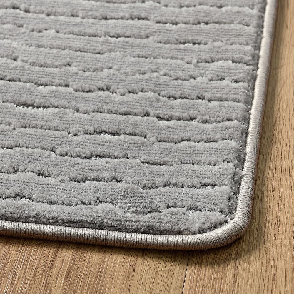 Diagonal Stripes Doormat gray