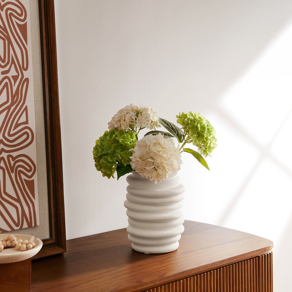 white matte ceramic vase