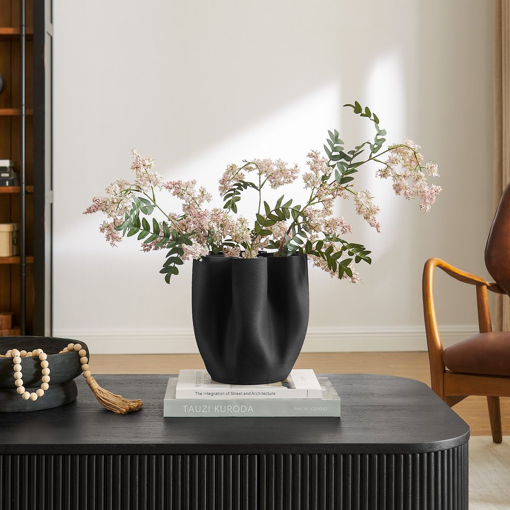 3D-printed texture ceramic vase