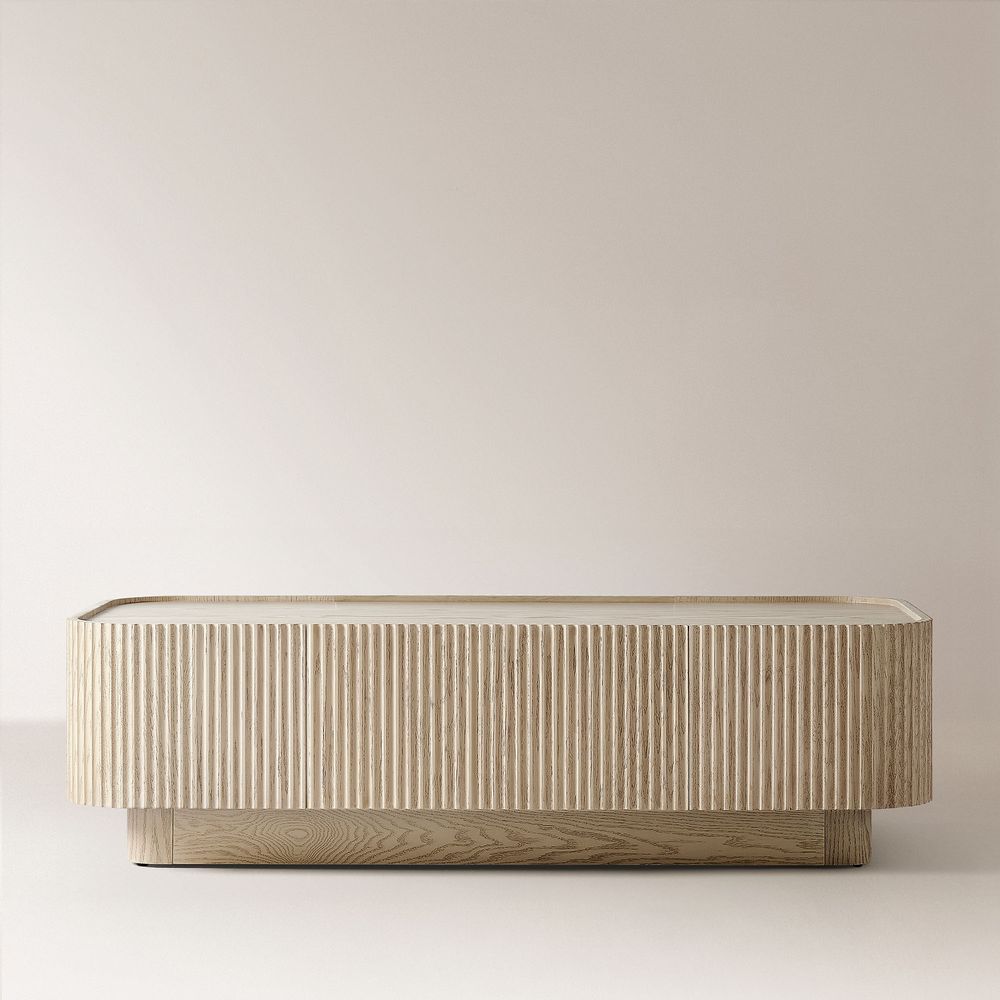 Oak Fluted Coffee Table