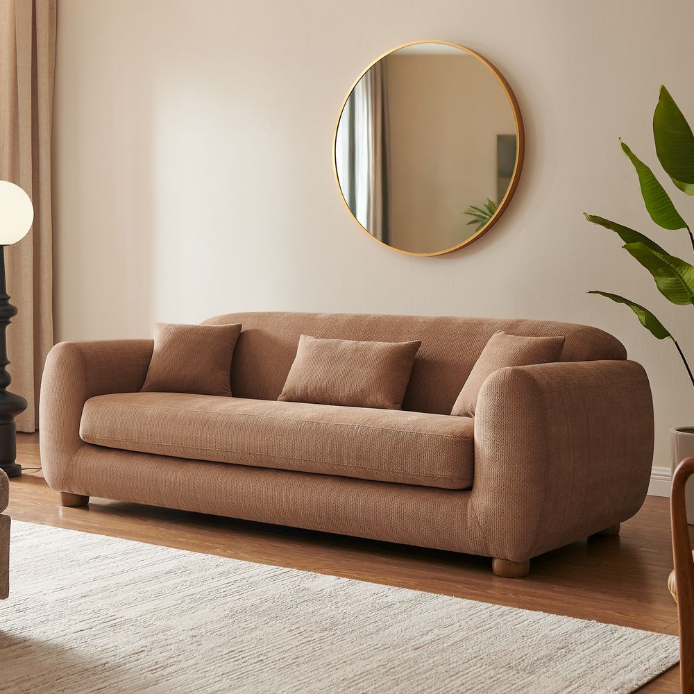 chenille fabric loveseat couch