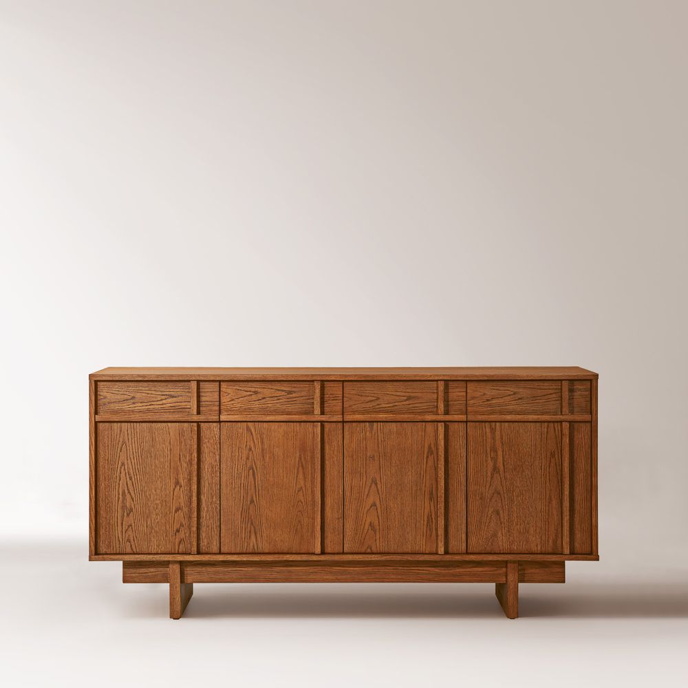 63 Inch Mid Century Walnut Sideboard