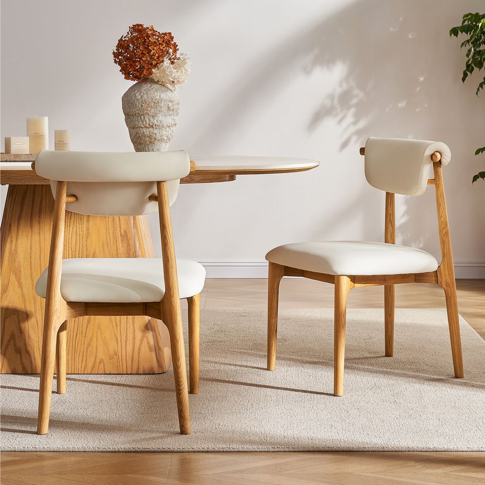 Natural Ash Wood Dining Chairs