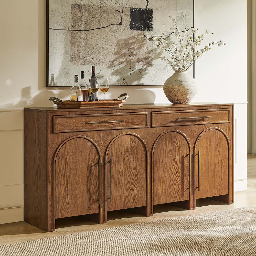 arched sideboard with drawers for dining room
