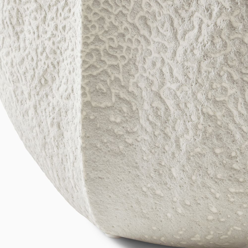 moon stone textured ceramic vase