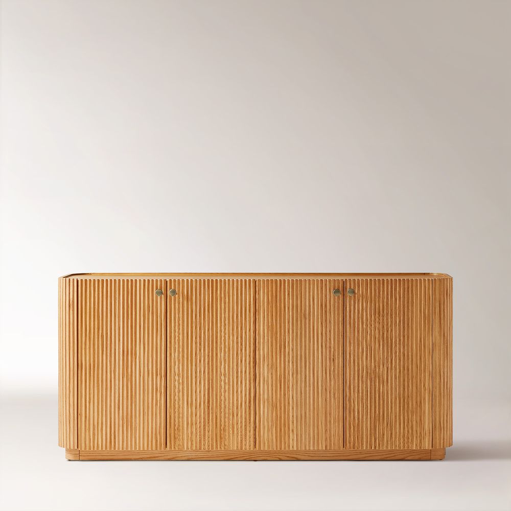 Natural Oak Fluted Sideboard