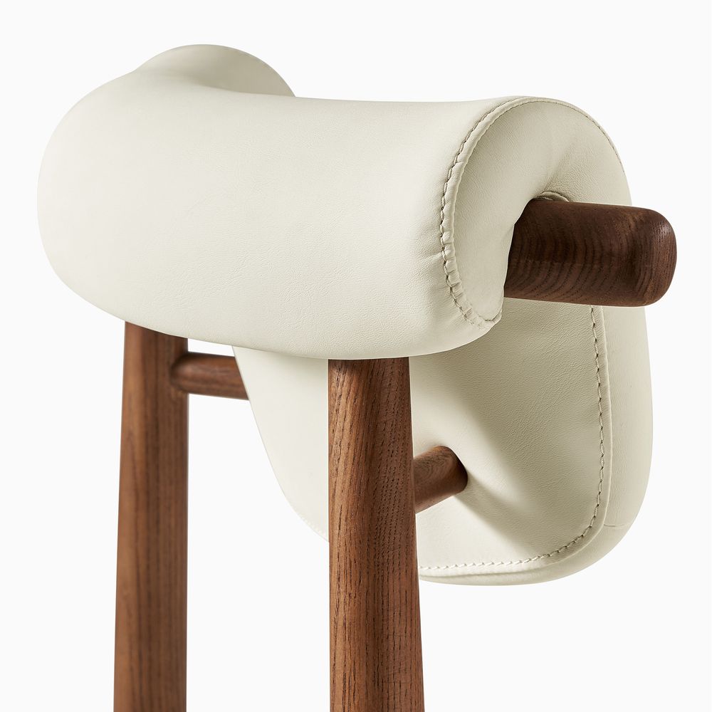 Solid Wood Dining Chair with PU Leather Upholstery