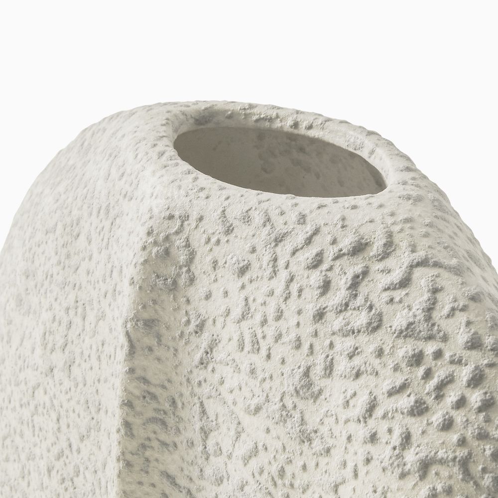 moon stone textured ceramic vase