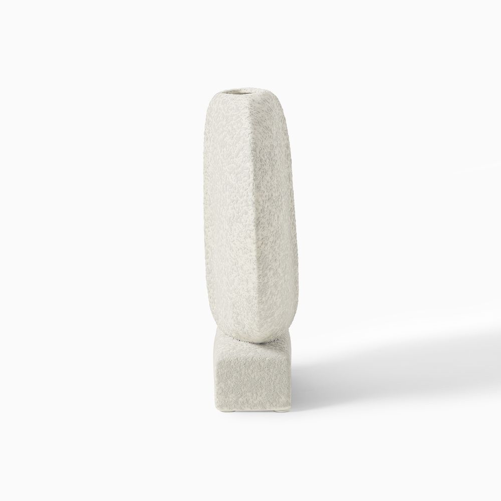 moon stone textured ceramic vase