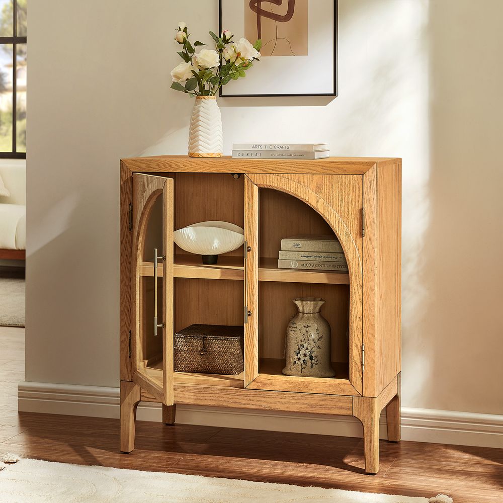 Natural Oak Cabinet for Entryway