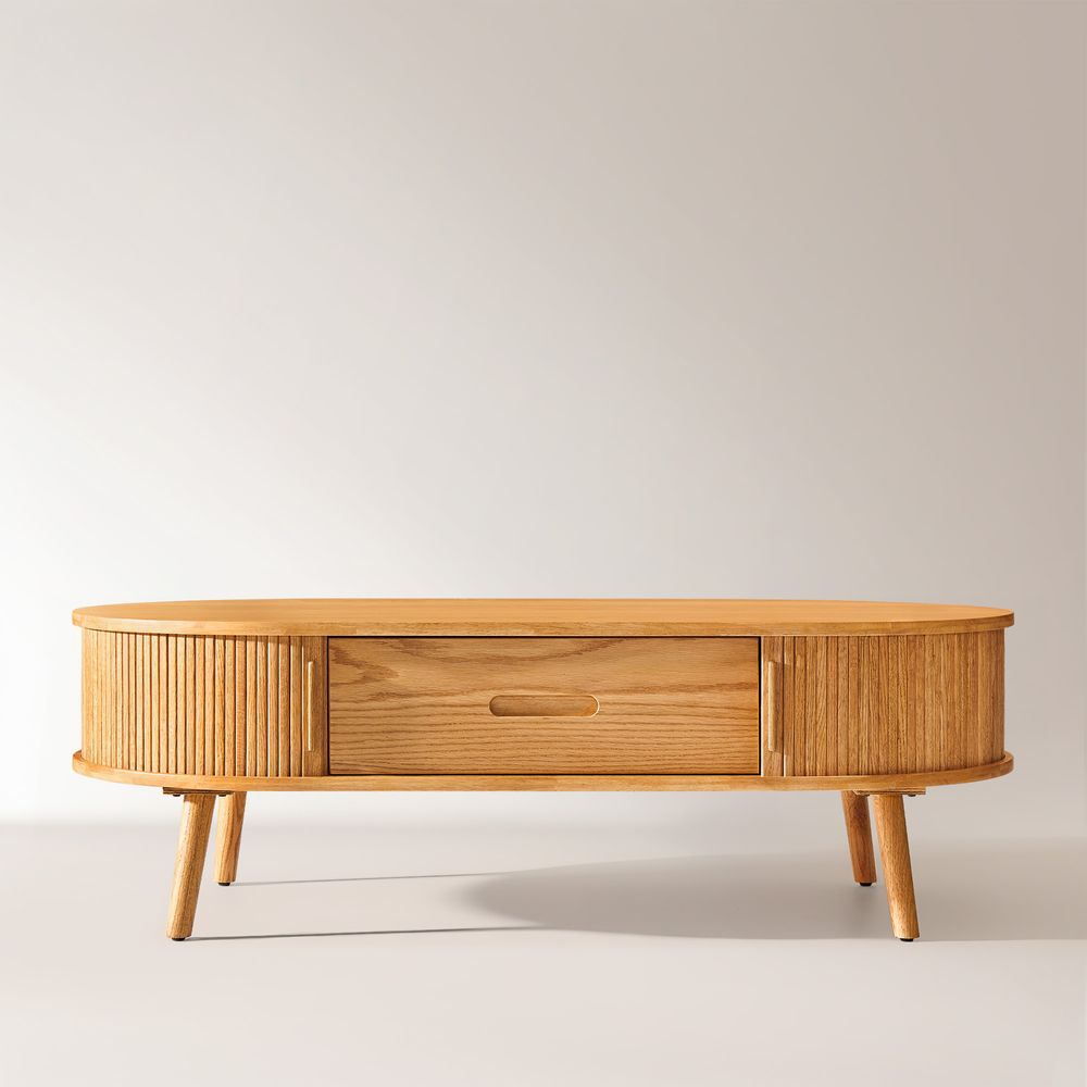 natural coffee tables with storage