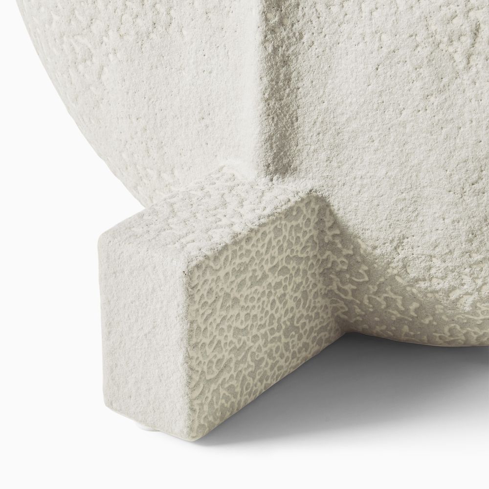 moon stone textured ceramic vase