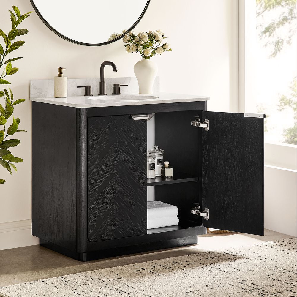 36 inch bathroom vanity with storage