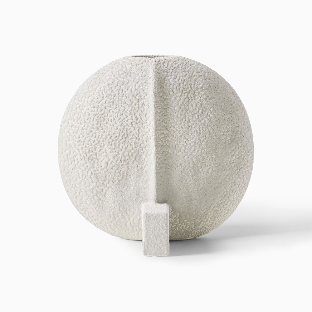 moon stone textured ceramic vase