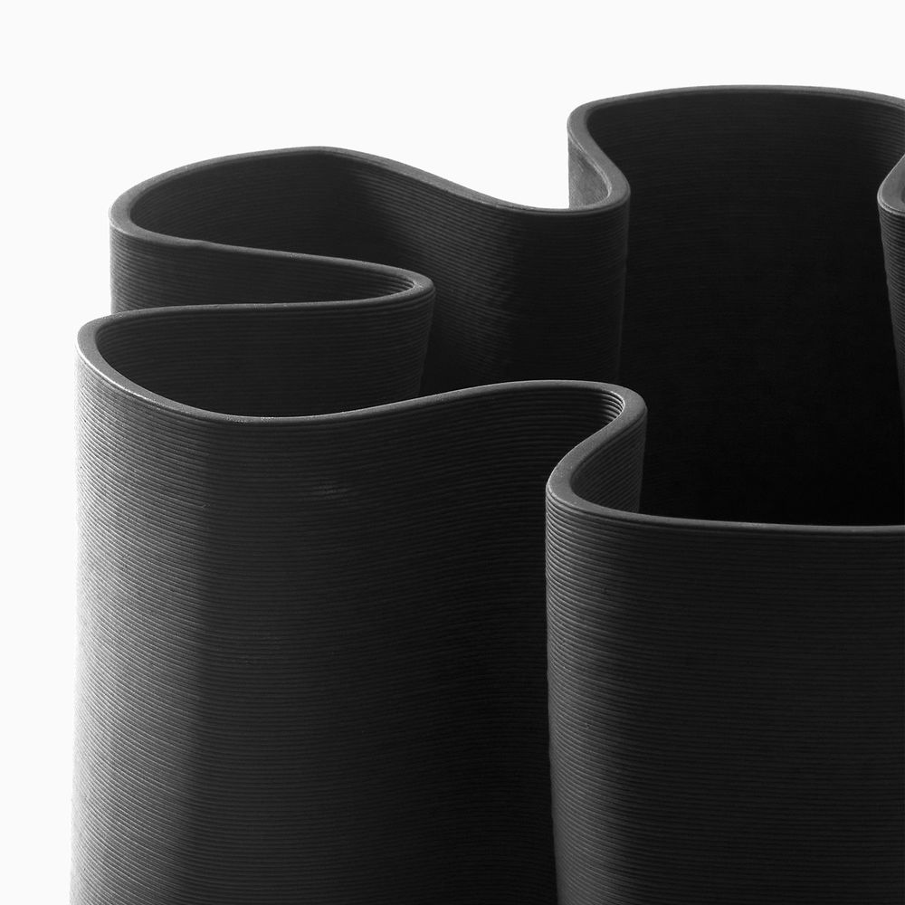 3D-printed texture ceramic vase