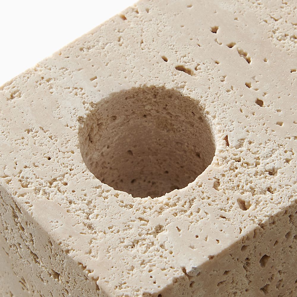 travertine candleholder sets