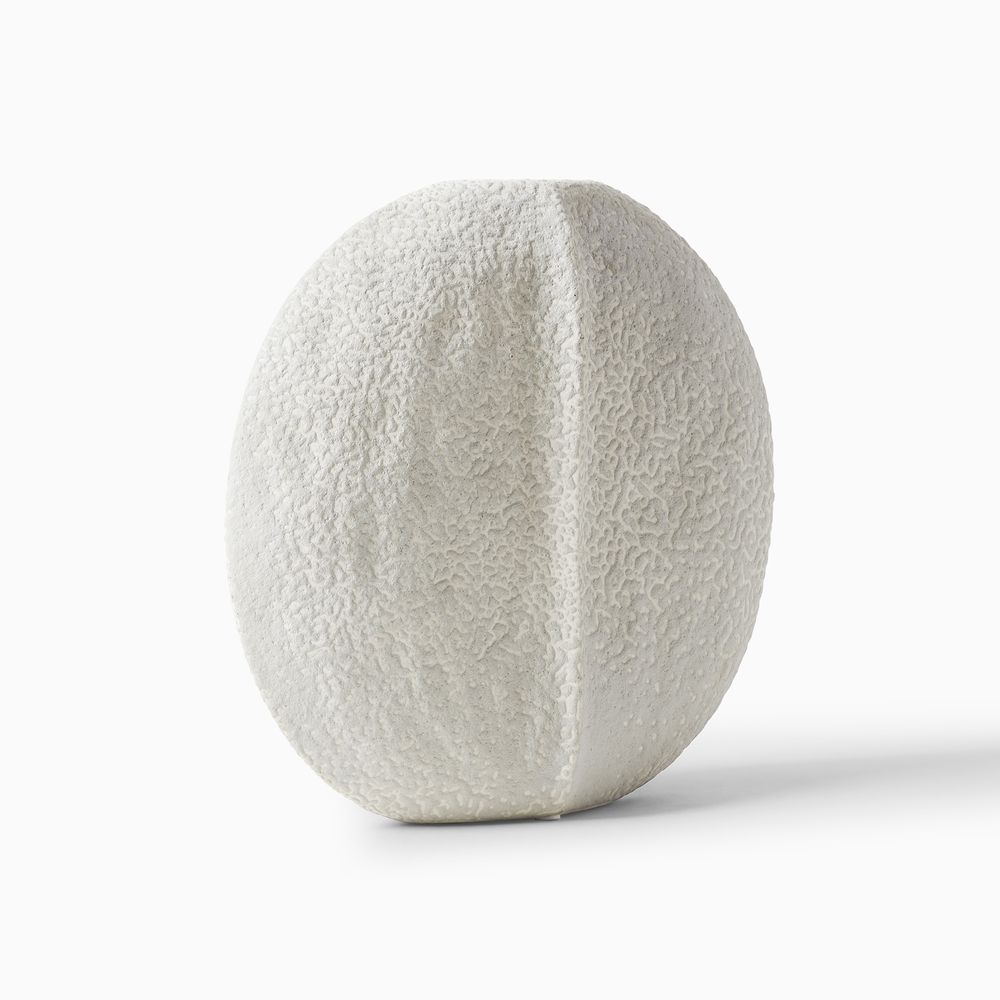 moon stone textured ceramic vase