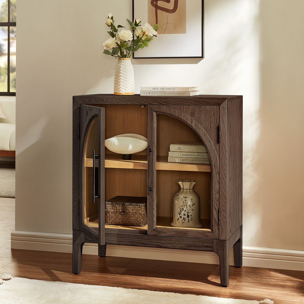 Dark Oak Entryway Cabinet