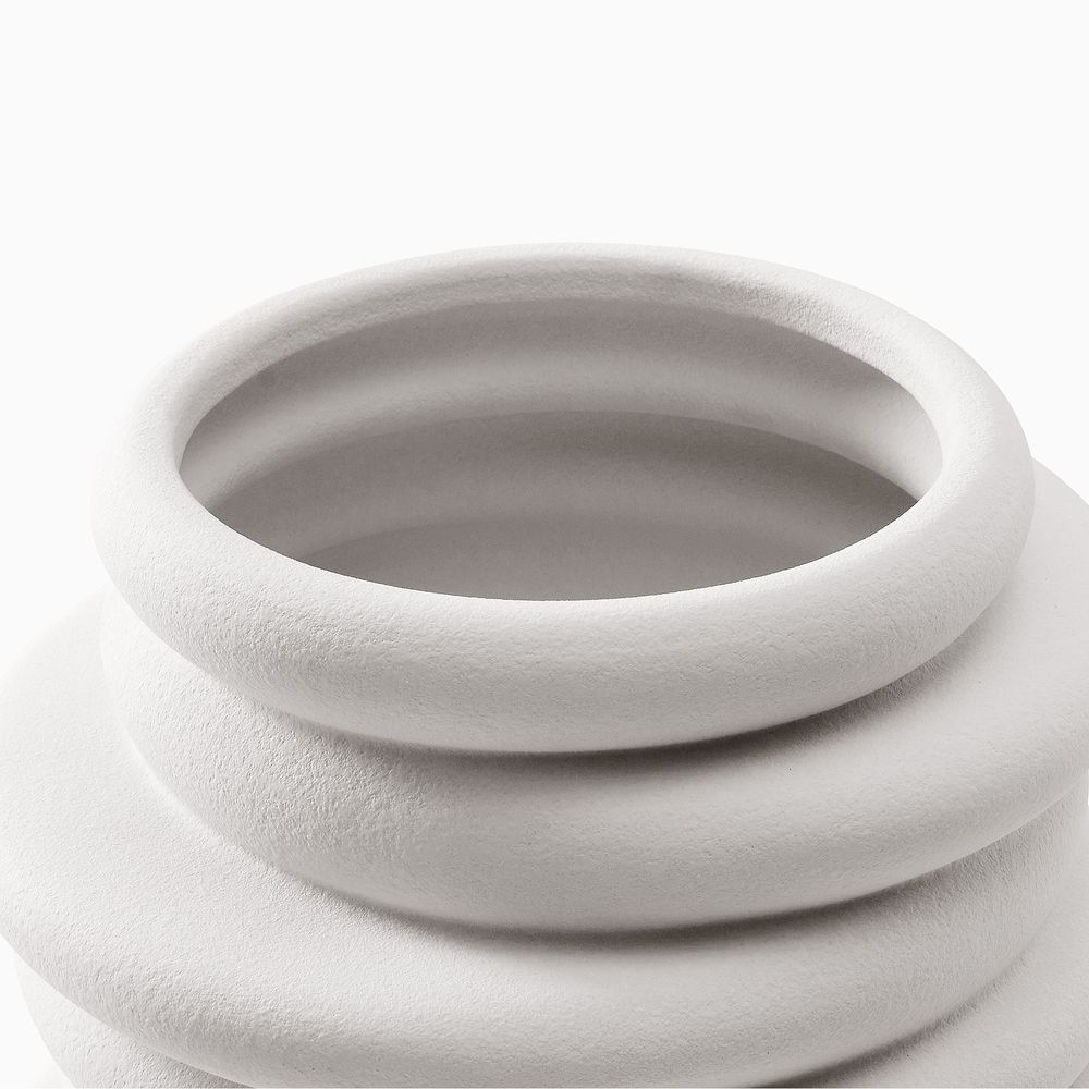 white matte ceramic vase